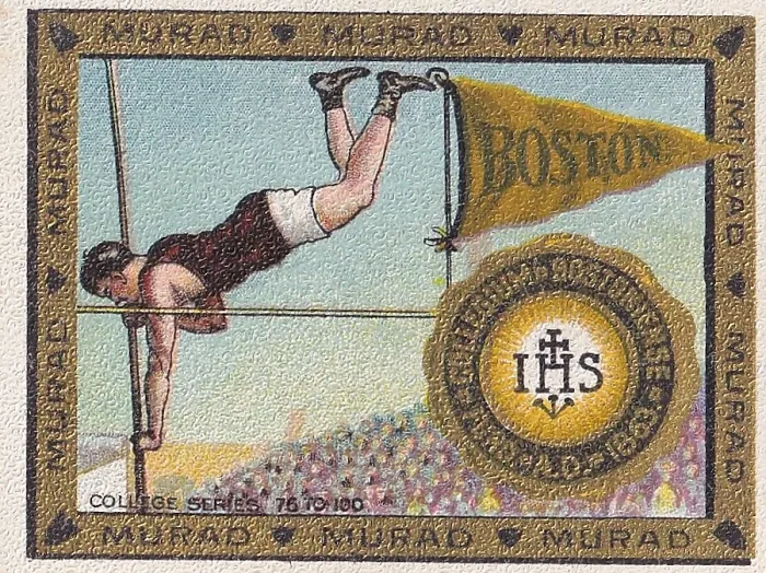 Framed Print : Boston College, College Series, Murad Cigarettes, tobacco card, 1909 Framed Print : Boston College, College Series, Murad Cigarettes, tobacco card, 1909