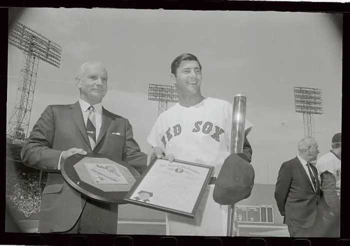Framed Print : Boston Red Sox Holding Awards