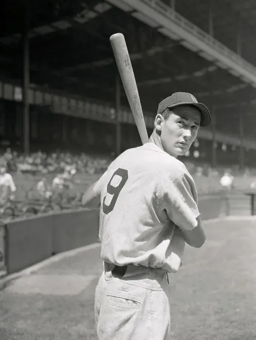 Framed Print : Boston Redsox Outfielder Ted Williams Holding Bat Framed Print : Boston Redsox Outfielder Ted Williams Holding Bat