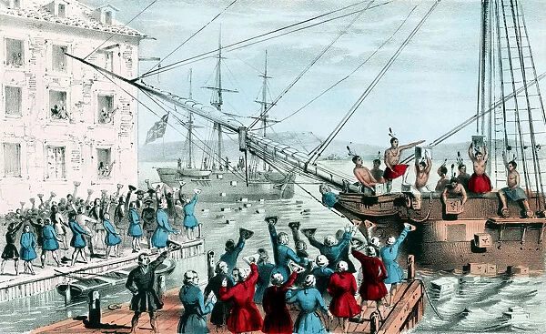 The Boston Tea Party, 1773