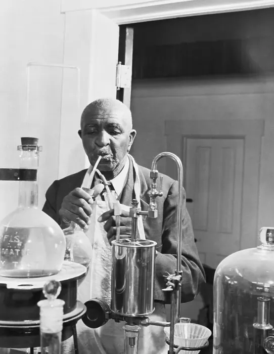 Framed Print : Botanist George Washington Carver in Laboratory Framed Print : Botanist George Washington Carver in Laboratory