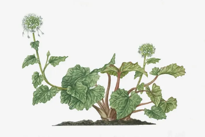 Framed Print : botany, cut out, day, edible flower, flora, flower, green, herb, japanese horseradish