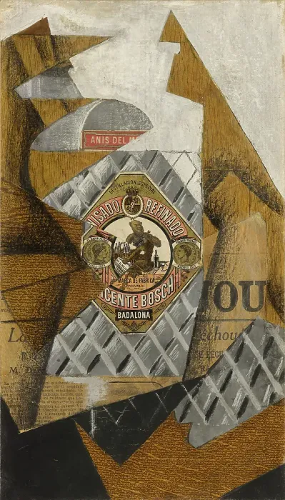 Framed Print : The Bottle of Anís del Mono (La bouteille d'anis), 1914. Artist: Gris, Juan (1887-1927) Framed Print : The Bottle of Anís del Mono (La bouteille d'anis), 1914. Artist: Gris, Juan (1887-1927)