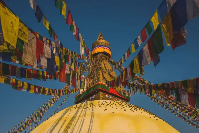 Framed Print : Boudhanath flags Framed Print : Boudhanath flags