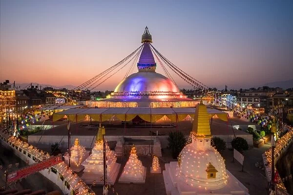Boudhanath Stupa celebration after reconstruction in 2016