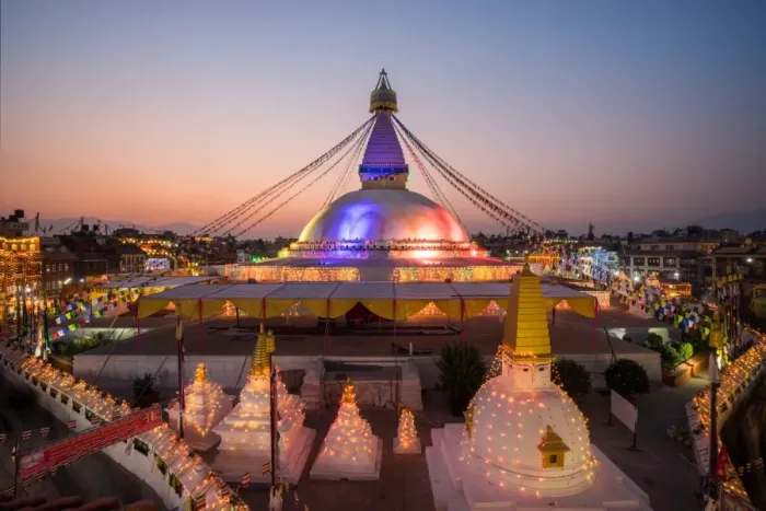 Framed Print : Boudhanath Stupa celebration after reconstruction in 2016 Framed Print : Boudhanath Stupa celebration after reconstruction in 2016