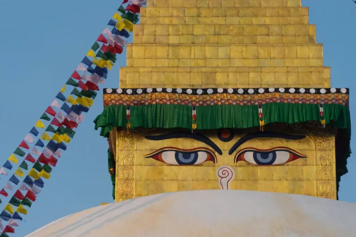 Framed Print : Boudhanath Stupa after reconstruction in 2016 Framed Print : Boudhanath Stupa after reconstruction in 2016