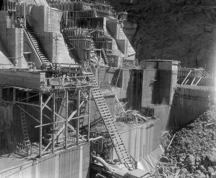 Framed Print : Boulder Dam Construction Framed Print : Boulder Dam Construction