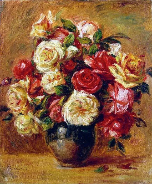 Framed Print : Bouquet of Roses, c1909. Artist: Pierre-Auguste Renoir Framed Print : Bouquet of Roses, c1909. Artist: Pierre-Auguste Renoir