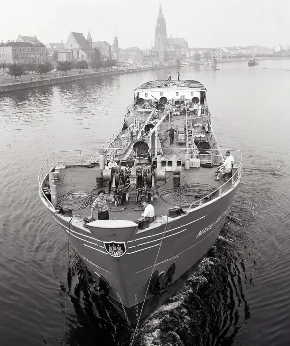 Framed Print : Bow of German Tanker Marie Boettger Framed Print : Bow of German Tanker Marie Boettger