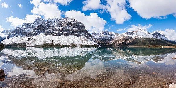 Bow lake reflections, Banff National Park, Canada
