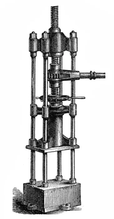 Framed Print : Bowenic differential screw press