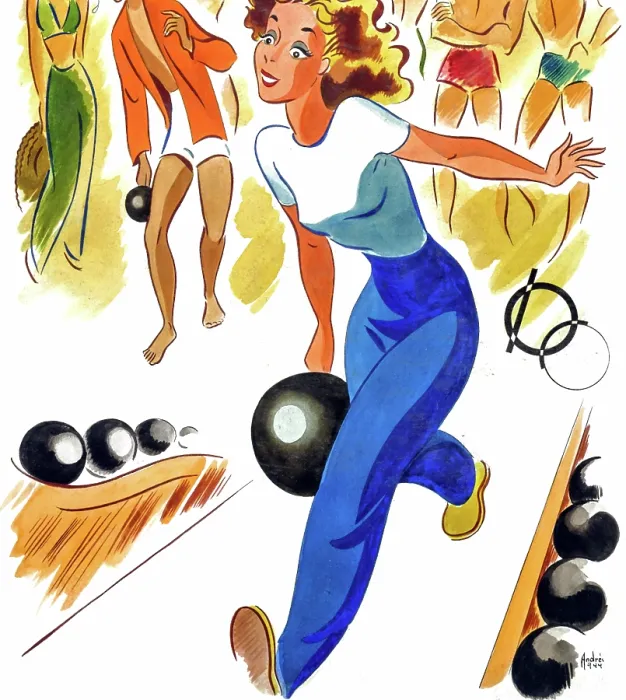 Framed Print : She Can Bowl