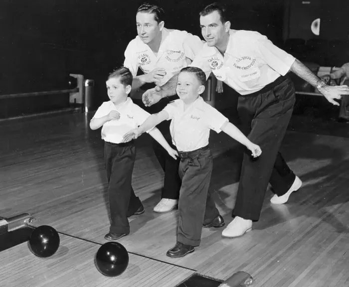 Framed Print : Bowling Champs in Bowling Throw Position Framed Print : Bowling Champs in Bowling Throw Position