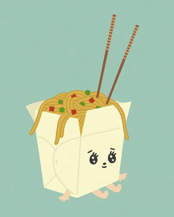 Framed Print : Take Out Box of Noodles Framed Print : Take Out Box of Noodles