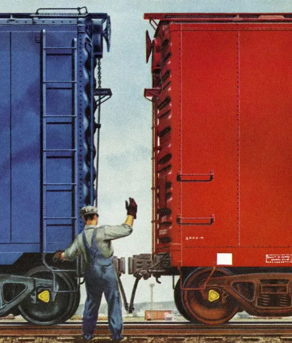 Framed Print : Boxcar Connection Framed Print : Boxcar Connection