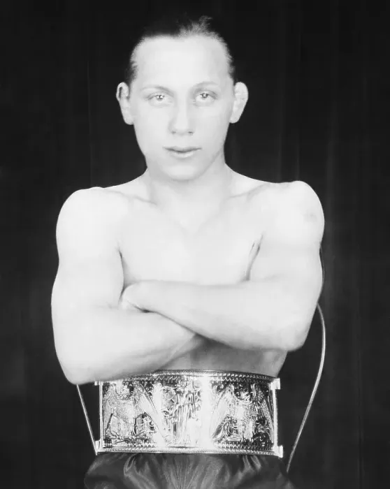 Framed Print : Boxer Adolf Wolgast W / Belt;Arms Crosse Framed Print : Boxer Adolf Wolgast W / Belt;Arms Crosse