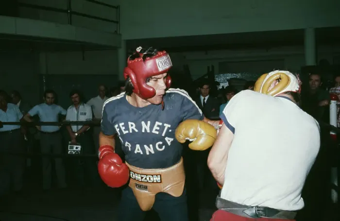 Framed Print : Boxer Carlos Monzon Sparring