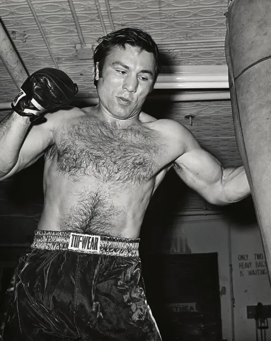 Framed Print : Boxer George Chuvalo Hitting Punching Bag Framed Print : Boxer George Chuvalo Hitting Punching Bag