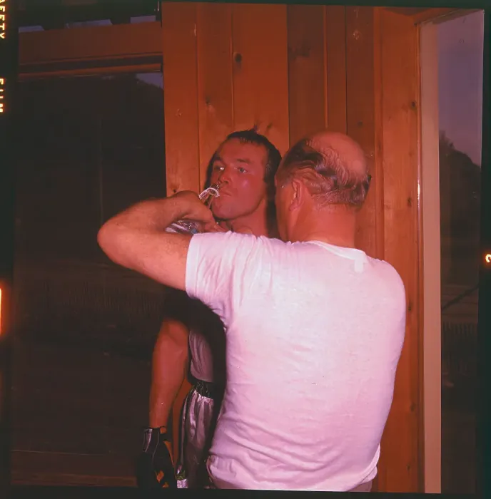 Framed Print : Boxer Ingemar Johanssen Working out in Gym Framed Print : Boxer Ingemar Johanssen Working out in Gym