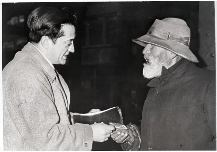 Framed Print : Boxer Joe Bonavita Giving Man Money Framed Print : Boxer Joe Bonavita Giving Man Money