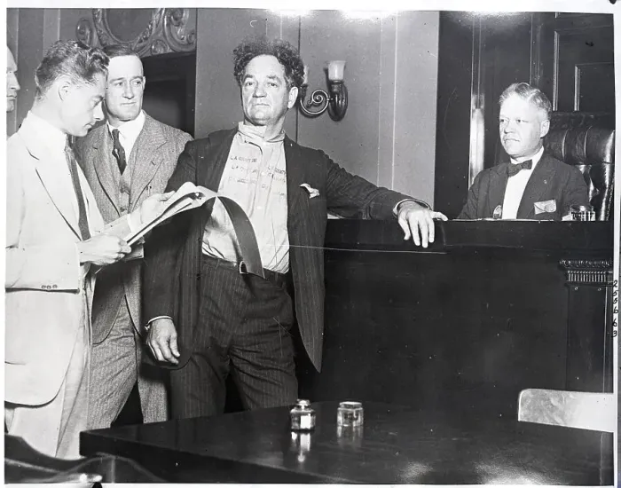 Framed Print : Boxer Kid Mccoy Brought Before Judge Framed Print : Boxer Kid Mccoy Brought Before Judge
