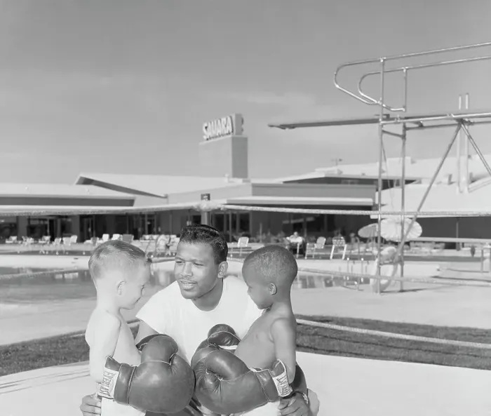 Framed Print : Boxer Ray Robinson with Children Framed Print : Boxer Ray Robinson with Children