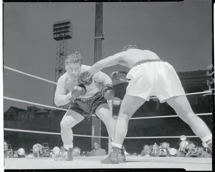 Framed Print : Boxer Receiving a Punch Framed Print : Boxer Receiving a Punch