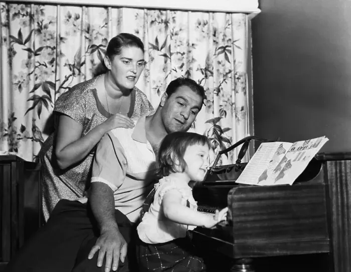 Framed Print : Boxer Rocky Marciano With His Family Framed Print : Boxer Rocky Marciano With His Family