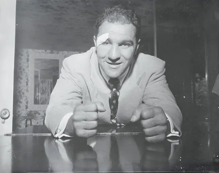 Framed Print : Boxer Rocky Marciano Posing with Clinched Fists Framed Print : Boxer Rocky Marciano Posing with Clinched Fists