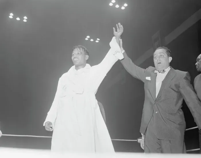 Framed Print : Boxer Sugar Ray Robinson Declared Winner by Ben Bentley Framed Print : Boxer Sugar Ray Robinson Declared Winner by Ben Bentley