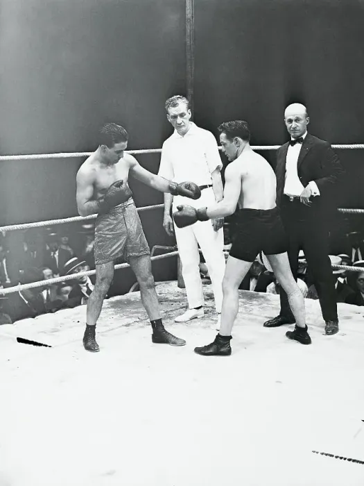 Framed Print : Boxers in Corner Action Framed Print : Boxers in Corner Action