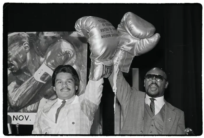 Framed Print : Boxers at Match Press Conference Framed Print : Boxers at Match Press Conference