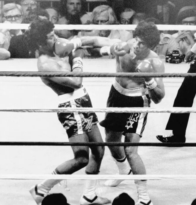 Framed Print : Boxers Rossman and Galindez in the Ring Framed Print : Boxers Rossman and Galindez in the Ring