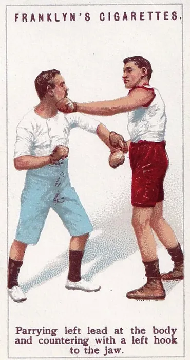 Framed Print : Boxing Demonstration, Boxers series, Franklyn's collectible tobacco card, 1924 Framed Print : Boxing Demonstration, Boxers series, Franklyn's collectible tobacco card, 1924
