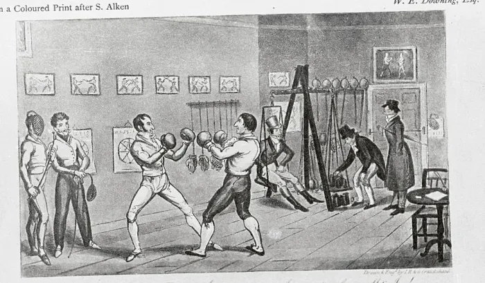 Framed Print : Boxing Practice Scene Framed Print : Boxing Practice Scene