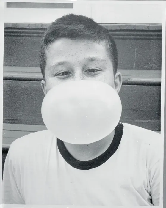 Framed Print : Boy Blowing a Bubble Gum Bubble Framed Print : Boy Blowing a Bubble Gum Bubble