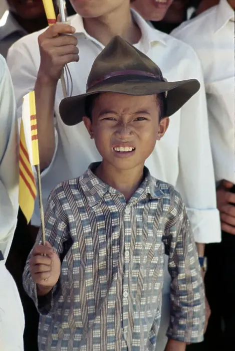 Framed Print : Boy At Campaign Rally, South Vietnam Framed Print : Boy At Campaign Rally, South Vietnam