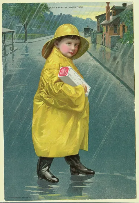Framed Print : Boy Carrying Box of Biscuits Framed Print : Boy Carrying Box of Biscuits