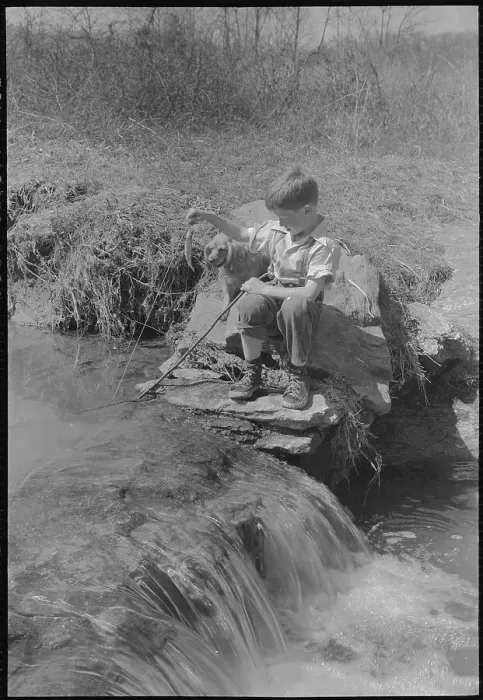 Framed Print : Boy Catching Fish Framed Print : Boy Catching Fish