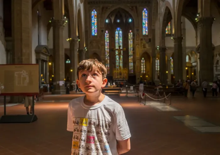 Framed Print : A boy in the church Santa Croce Framed Print : A boy in the church Santa Croce