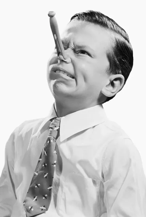 Framed Print : Boy with Clothespin On Nose Framed Print : Boy with Clothespin On Nose