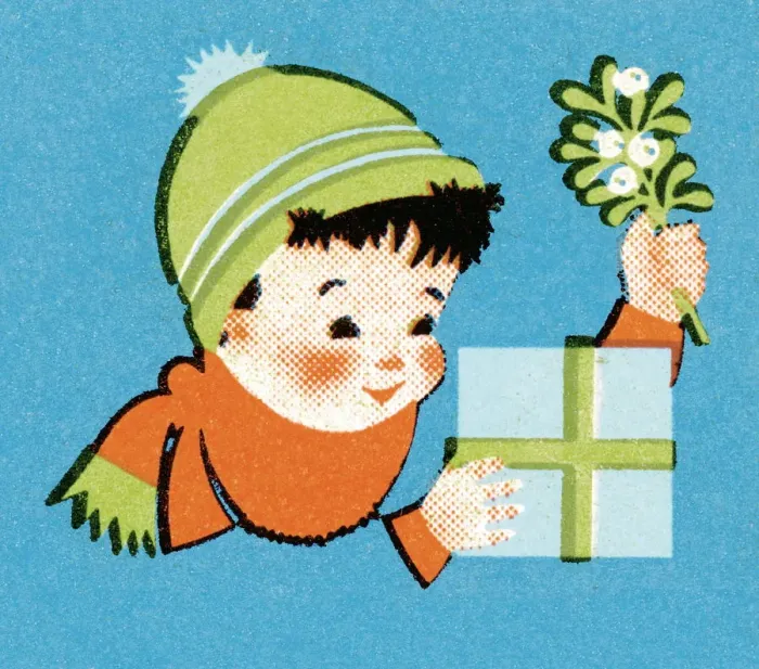 Framed Print : Boy with gift Framed Print : Boy with gift
