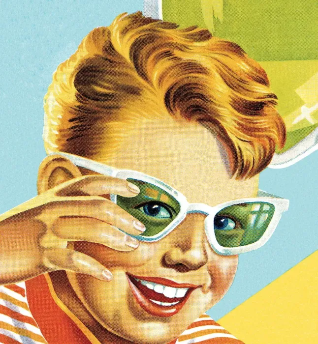 Framed Print : Boy with glasses