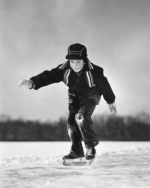 Boy ice-skating