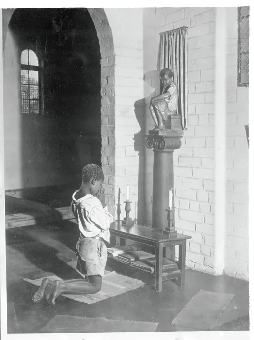 Framed Print : Boy Kneeling to Pray