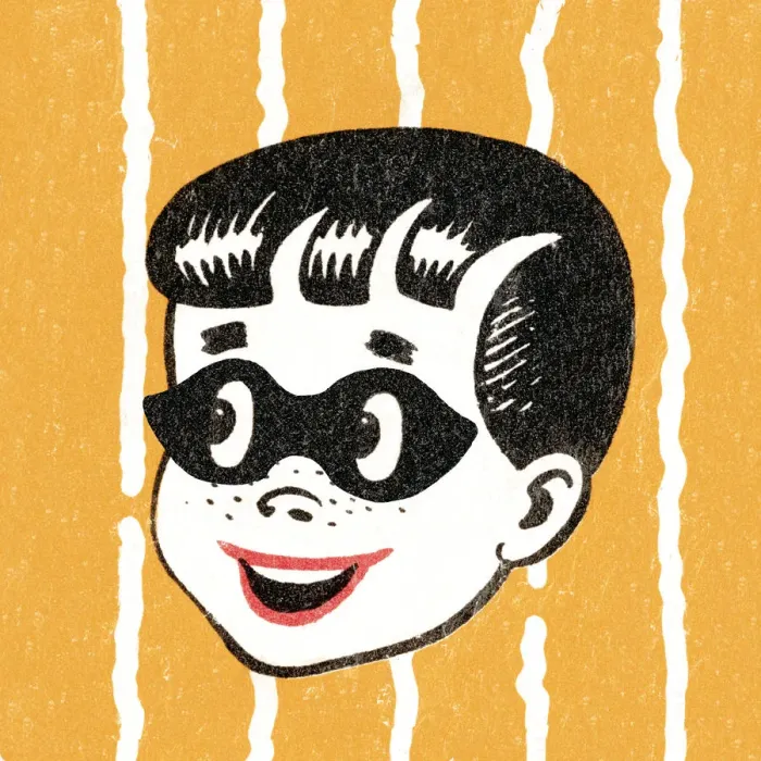 Framed Print : Boy in mask