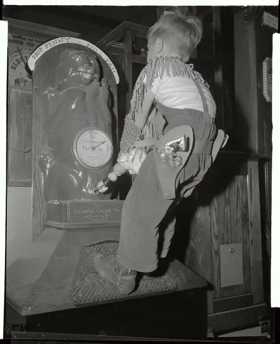 Framed Print : Boy Playing Lion Tail Game at Disneyland Framed Print : Boy Playing Lion Tail Game at Disneyland