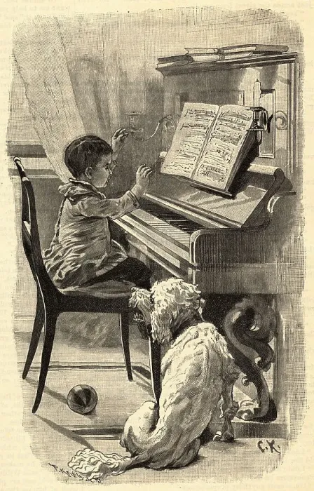 Framed Print : Boy Playing the Piano Framed Print : Boy Playing the Piano