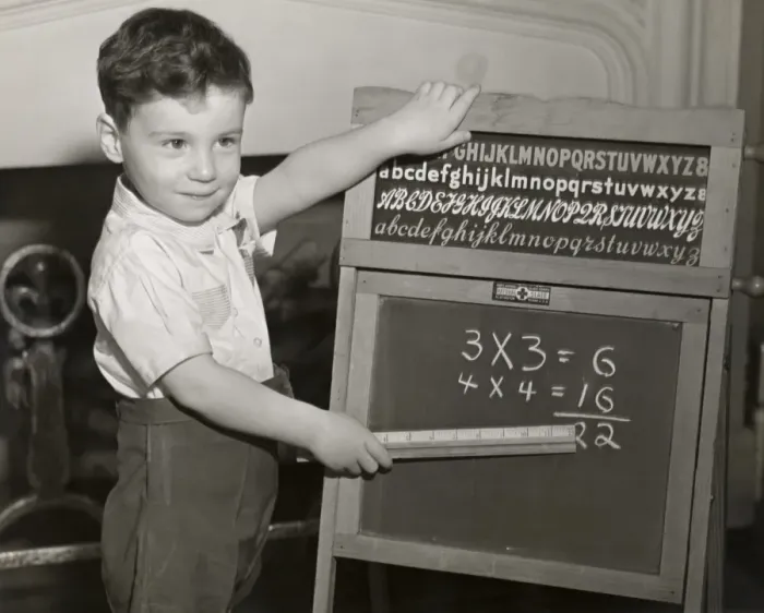 Framed Print : Boy playing school Framed Print : Boy playing school